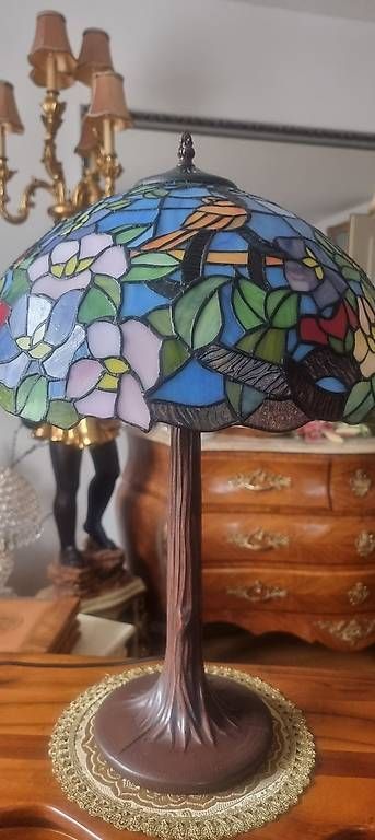Lampade: Farbenfrohe Tiffany Lampe mit Vögel – Nuovo (secondo la descrizione) da Kaufdorf venduto da Nati-Nati 2