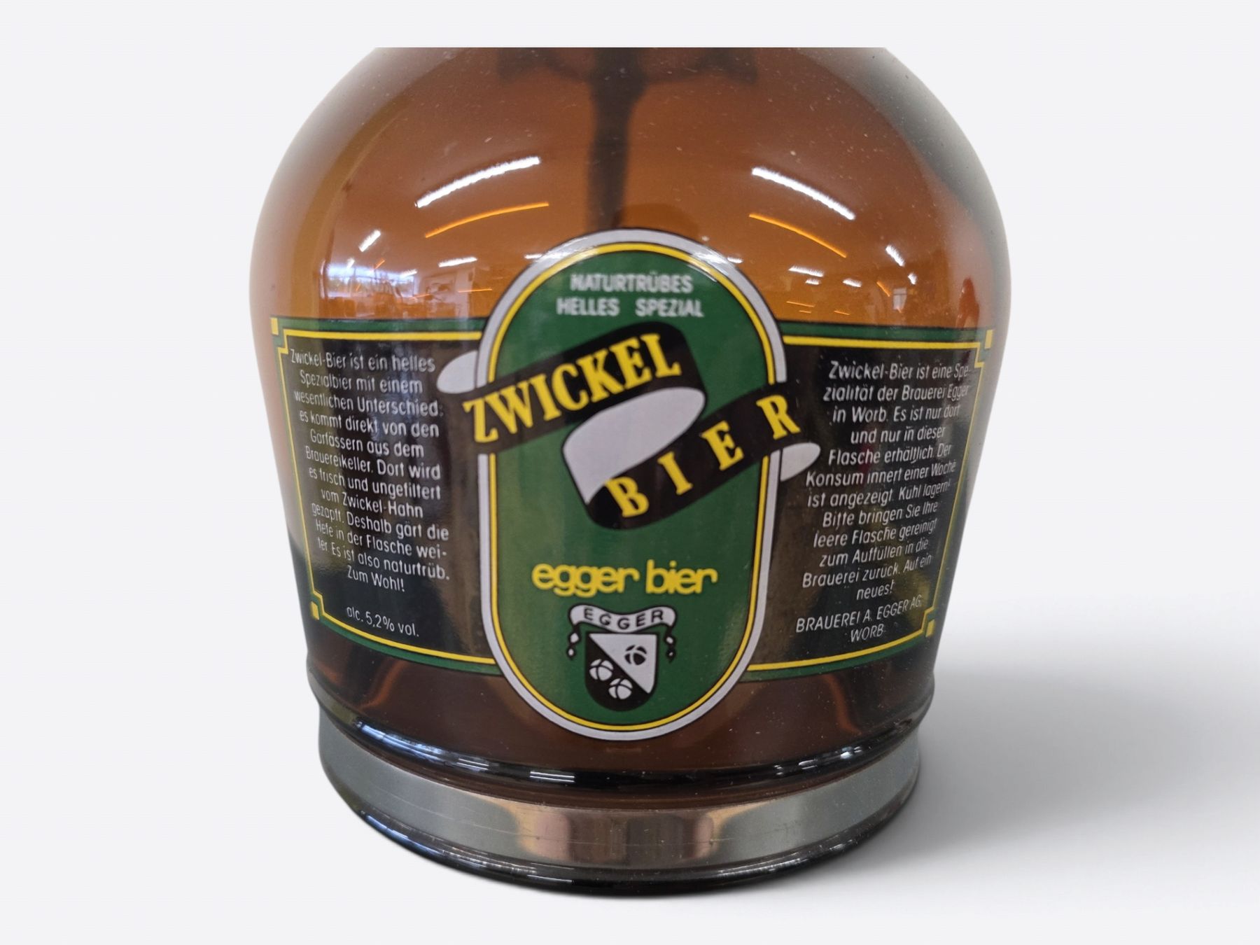 Bicchieri, Caraffe & Bottiglie: Vintage 2L Bier-Siphon Egger Bier Worb Drachengriff – Usato da Rieden AG venduto da RuvensBrocki 1