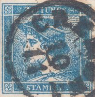 Kaisertum Österreich 6 II, Zeitungsmarke: Merkurkopf, gest.