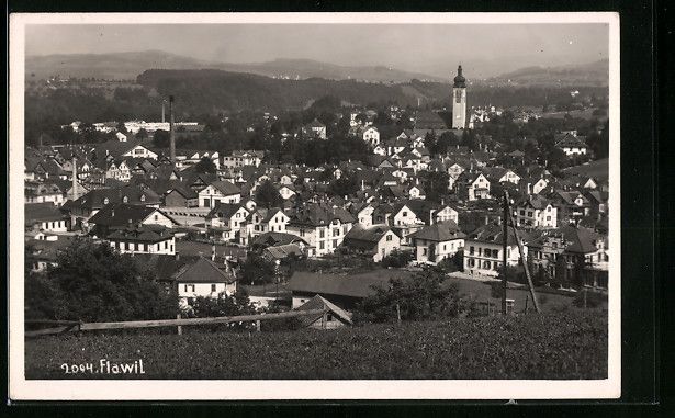 Cartoline postali: AK Flawil, Totalansicht des Ortes – Usato da Berlin venduto da bartko-reher