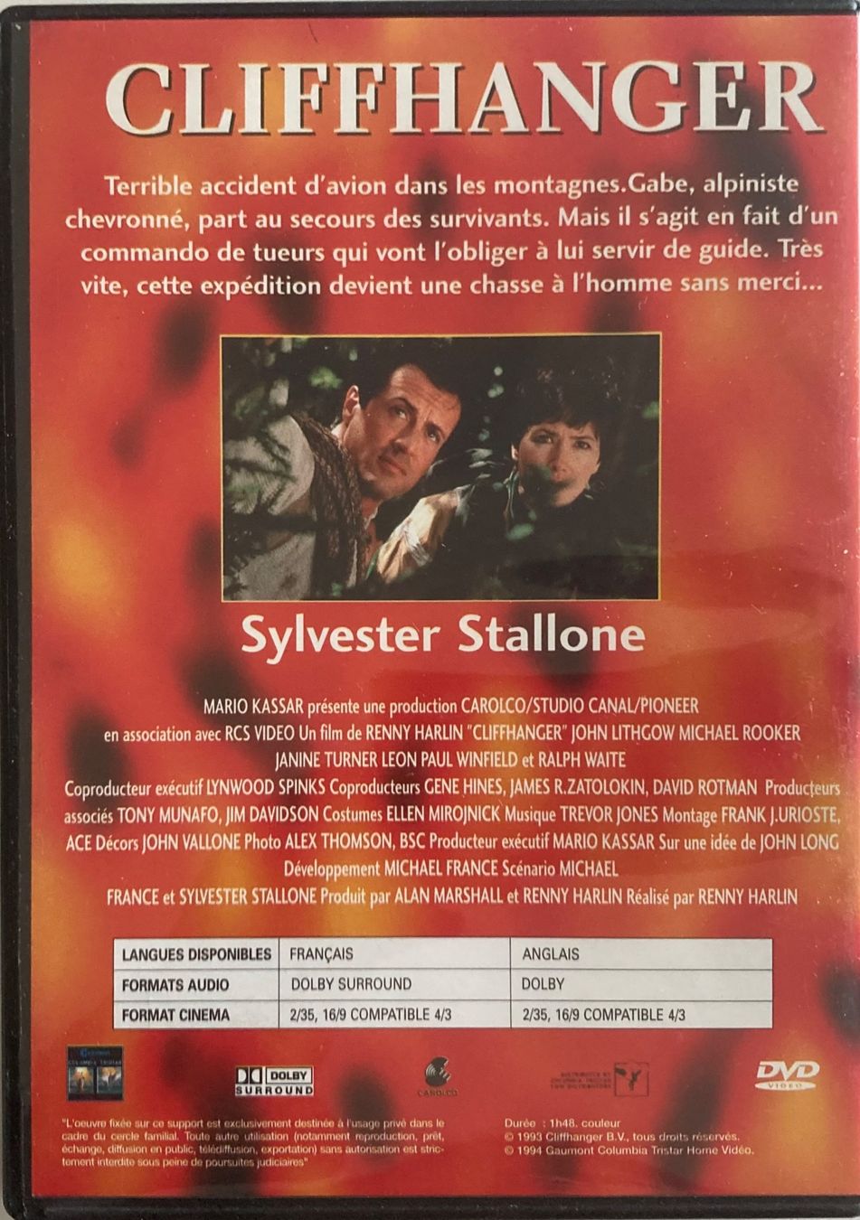 Alle DVDs: SYLVESTER STALLONE - CLIFFHANGER – Gebraucht aus Poliez-Pittet von Newtown-Records 1