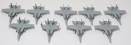 Boeing F/A-18F Super Hornet Diecast Modelle 1:200 9 Stück