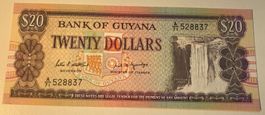 Guyana 20 Dollars Neuwertig