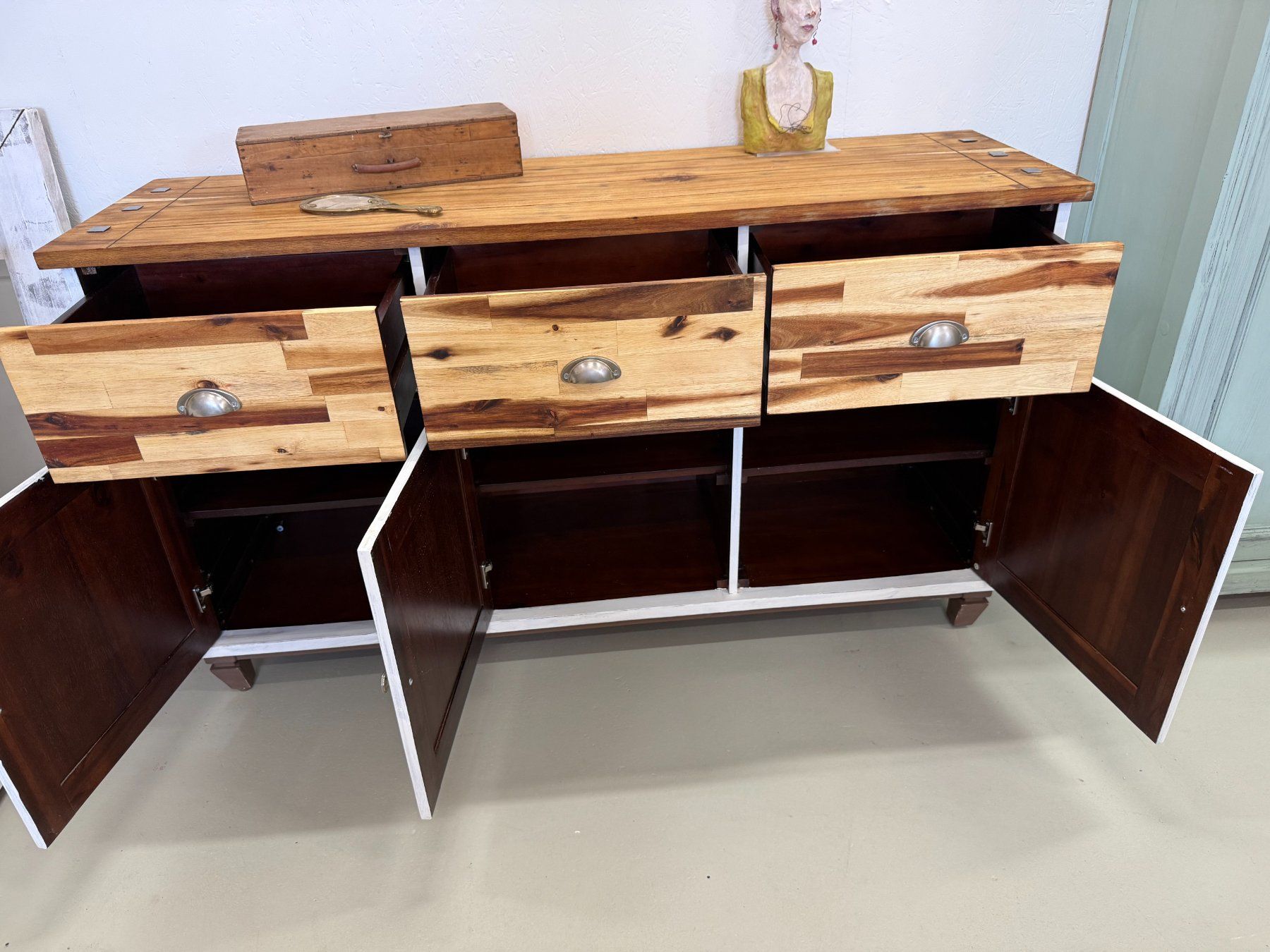 Cassettiere: Sideboard Kommode Sheesham vintage weiss restaurier börnie's – Usato da Dottikon venduto da beni1204 6