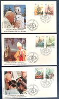 1997 Vatikan Weltreisen FDC Satz  Hohen Werten Mi1227- 32