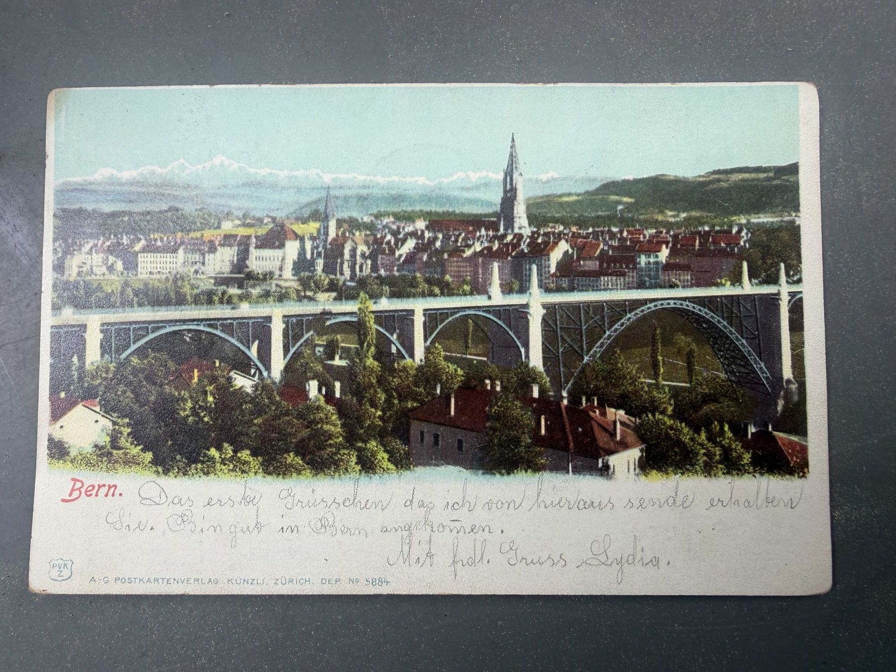 Ansichtskarten: BERN - gelaufen 1901- Ansichtskarte – Gebraucht aus Tegerfelden von siebenmacky