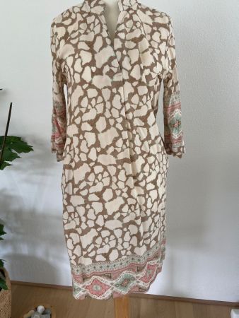 Sarah Tunika Kleid, Gr. M, Sommerkleid, Beige/Braun Top