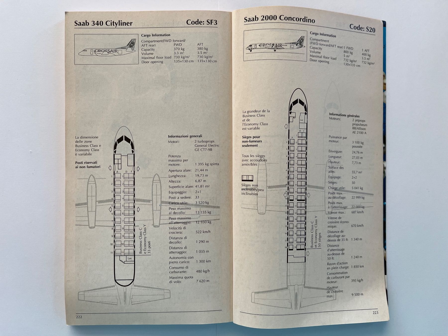 Crossair Documenti: Flugplan Timetable Crossair Winter 2000 / 2001 – Usato da Winterthur venduto da rotkur 3