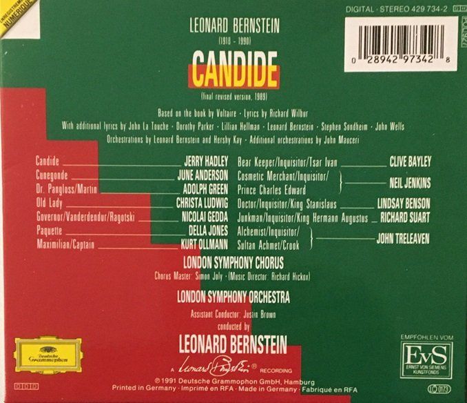 CD: Leonard Bernstein - Candide (Hadley / Bernstein) – Usato da Grüningen venduto da azulblanco 1