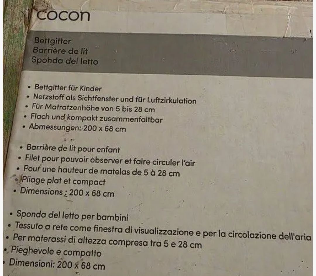 Lauf- & Sicherungsgitter: Cocoon Bettschutzgitter 200 cm, wie neu – Neu (gemäss Beschreibung) aus Cham von julayla 4