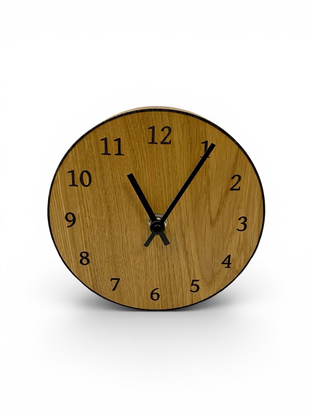 Orologi: Tischuhr Holz Eiche Zahlen schwarze Zeiger – Nuovo (secondo la descrizione) da Wängi venduto da Retro_W