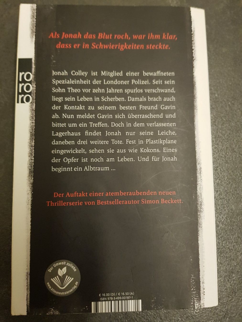 Bücher: DIE VERLORENEN / Simon Beckett / Thriller – Gebraucht aus Dietikon von marconi07 1
