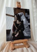 Ölgemälde / Tableau peinture à l'huile sur carton entoilé