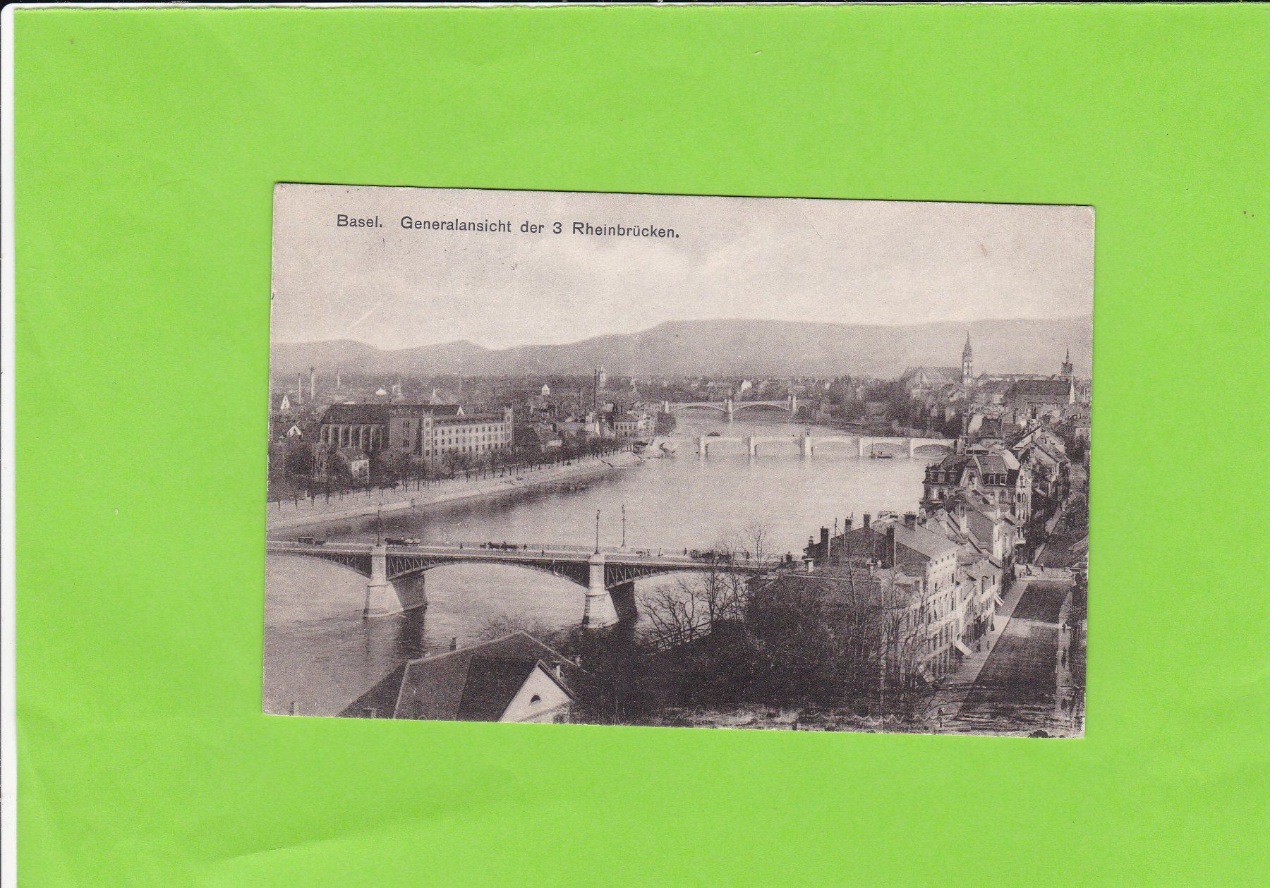 Cartoline postali: Basel-Generalansicht der 3 Rheinbrücken – Usato da St. Peterzell venduto da neckertal