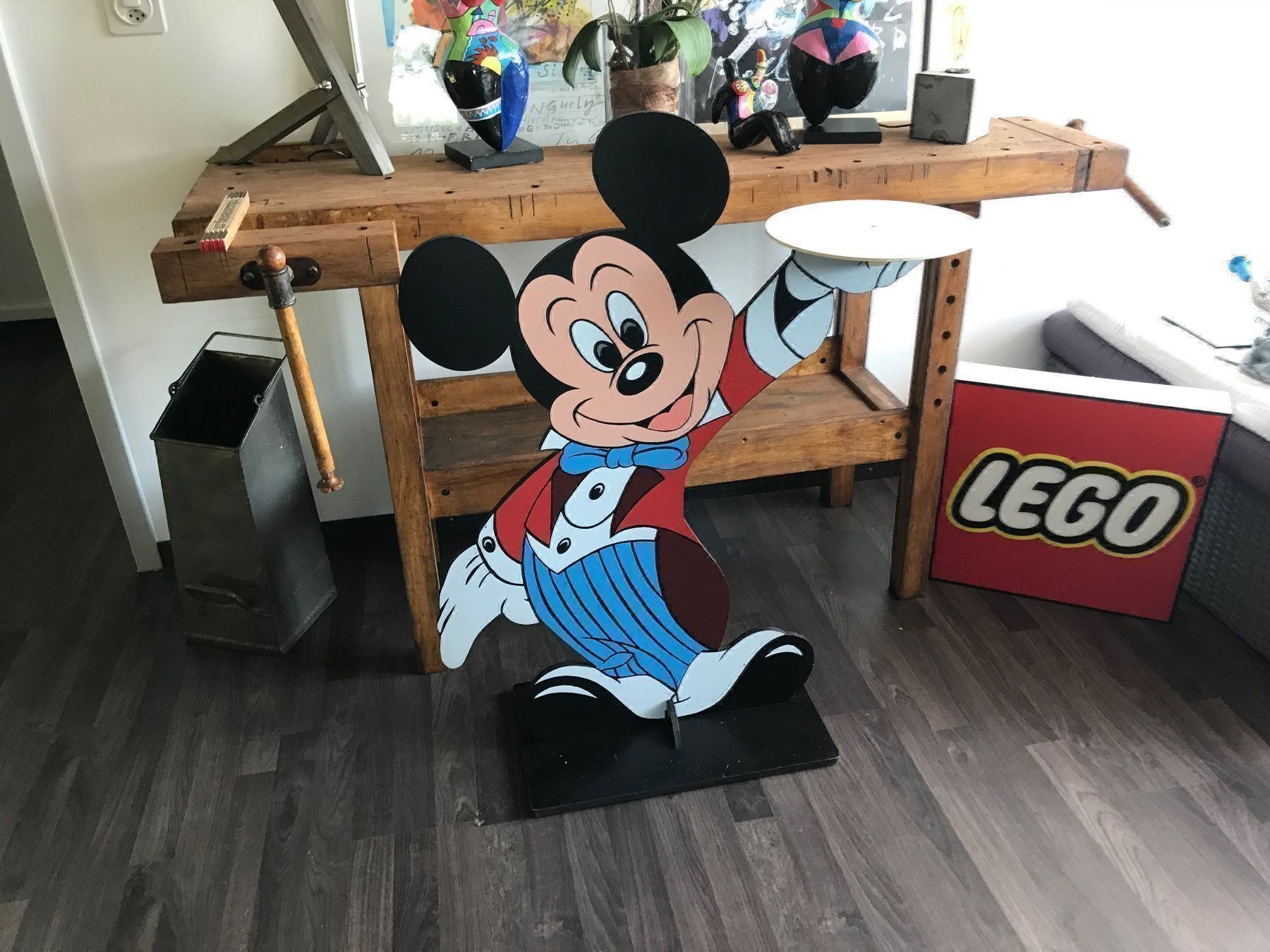 Fumetti: Panneau Mickey Mouse en bois avec socle – Usato da Vallamand venduto da Bricbracbroc82 1