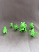 Lot de 5 mini-figurines dinosaures verts