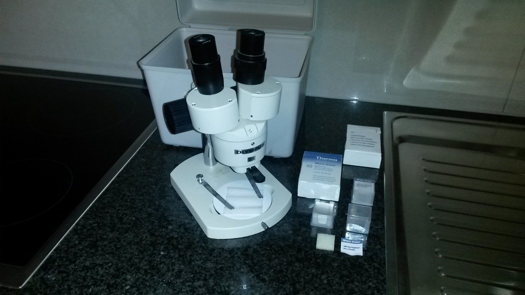 Microscopi: OLYMPUS VE - 3 Microscope Loupe, in BOX, JAPAN - testé ok – Usato da Lausanne venduto da asdyx 1