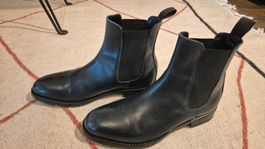 Elegante Damen Lederstiefel - Schwarz, Grösse 37, Top!
