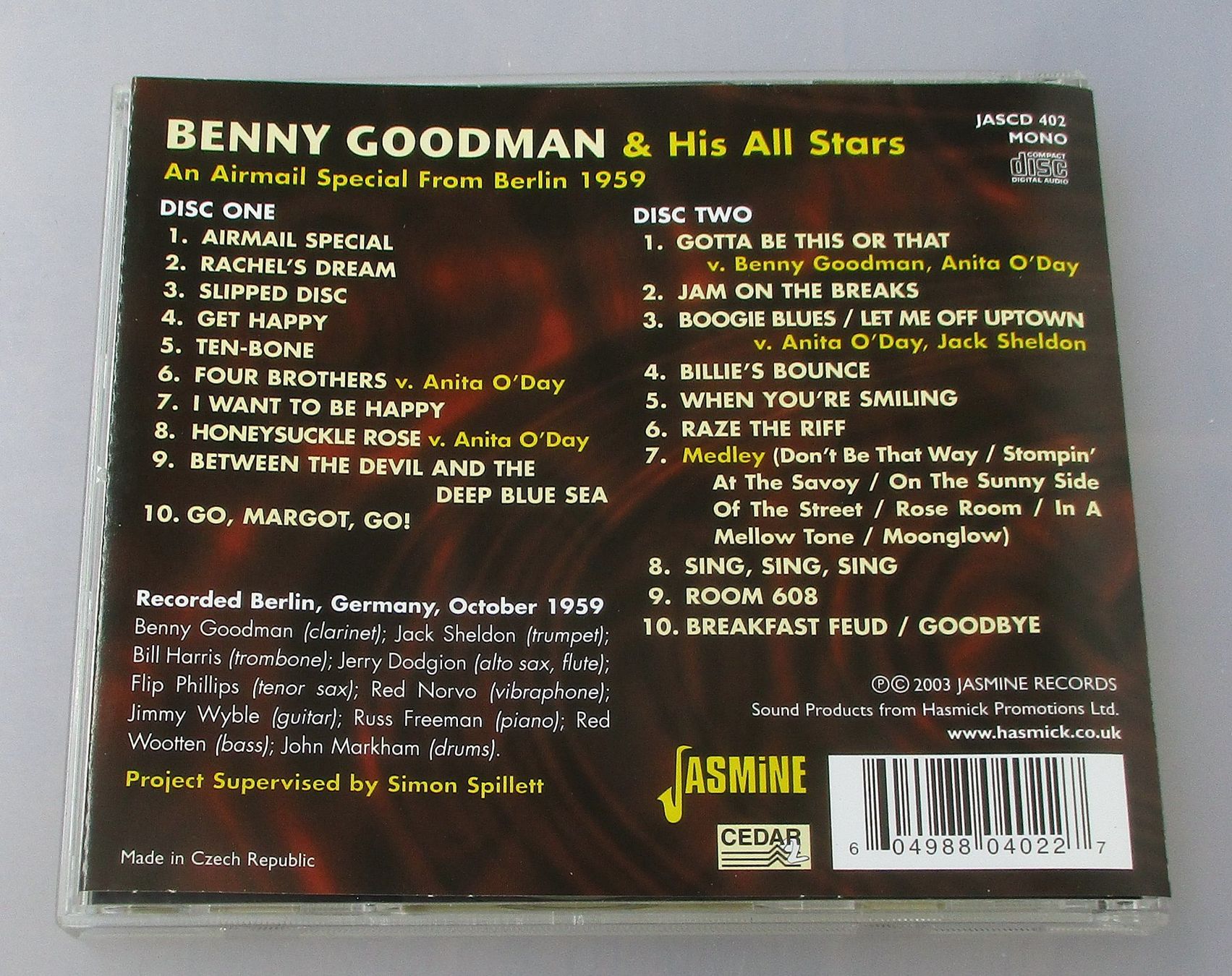 CD: BENNY GOODMAN - Airmail Special From Berlin Live 2-CD – Usato da Wattwil venduto da Muriel11 1