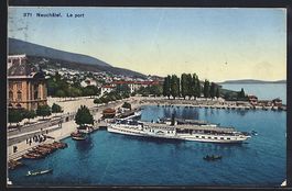 AK Neuchatel, Le port, 1922