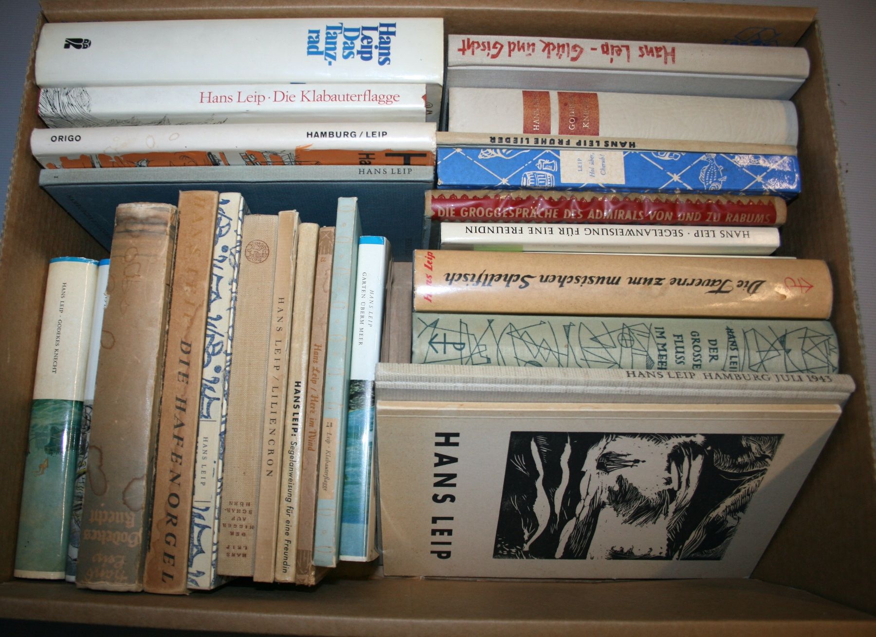 Libri: HANS LEIP Konvolut: Korrespondenz, Postkarten, Bücher, sig. – Usato da Schaffhausen venduto da Kartenprofi 1