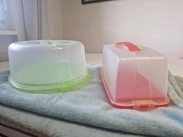 Kuchentransportboxen 2 Stk. rot und grün guter Zustand