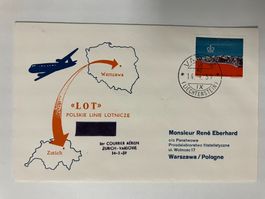 Erstflug Zürich-Warschau 1958, 16 bl., KP 150.--