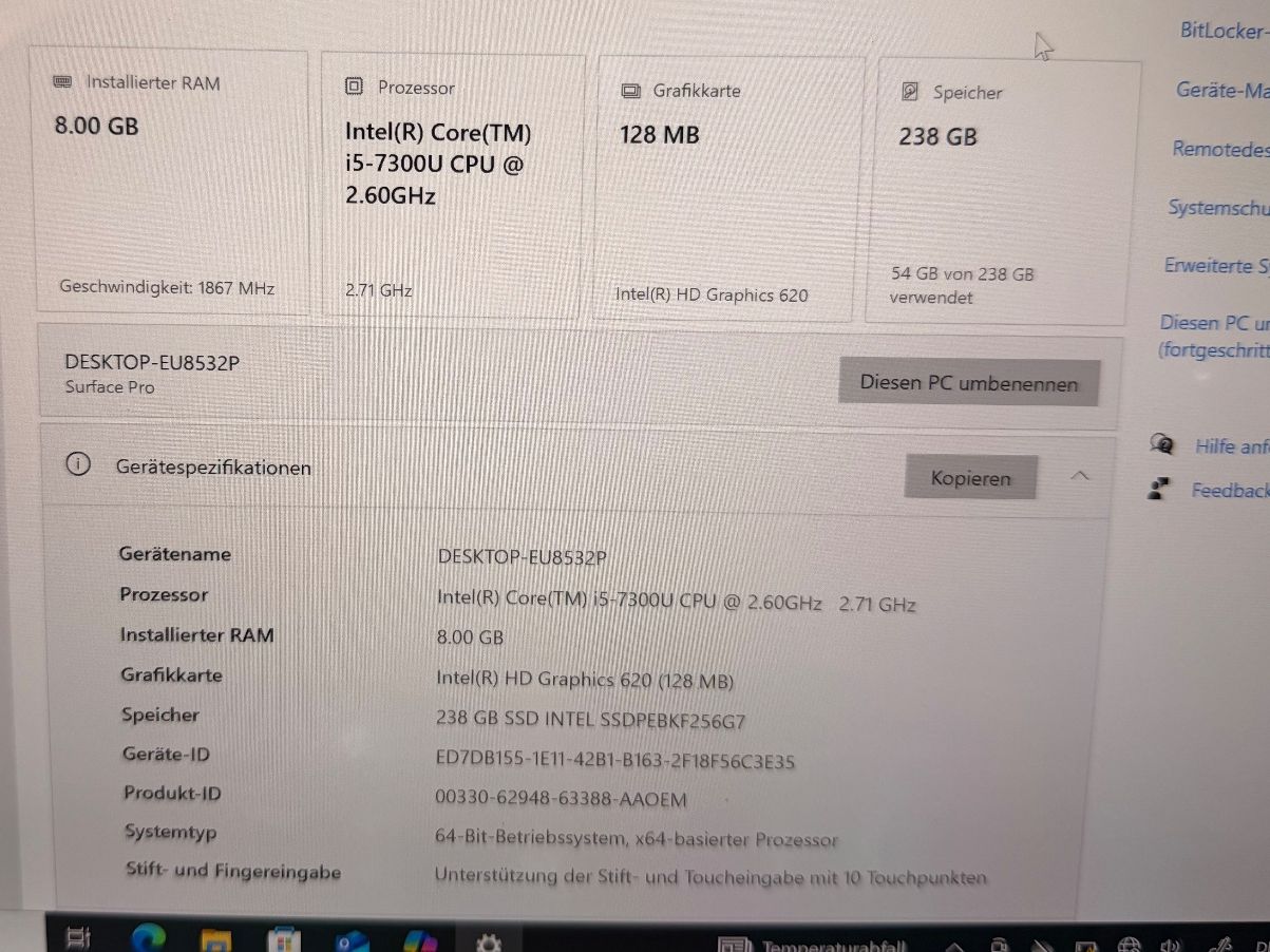 Microsoft Tablet PC: Microsoft Surface Pro – Intel Core i5-7300U, 8 GB RAM – Usato da Hinwil venduto da Aline045 4