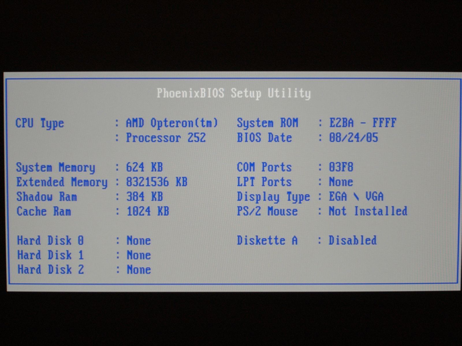 Sun Server: Sun Fire V20z, 2.6 GHz, 8 GB RAM – Usato da Bern venduto da Sot 4
