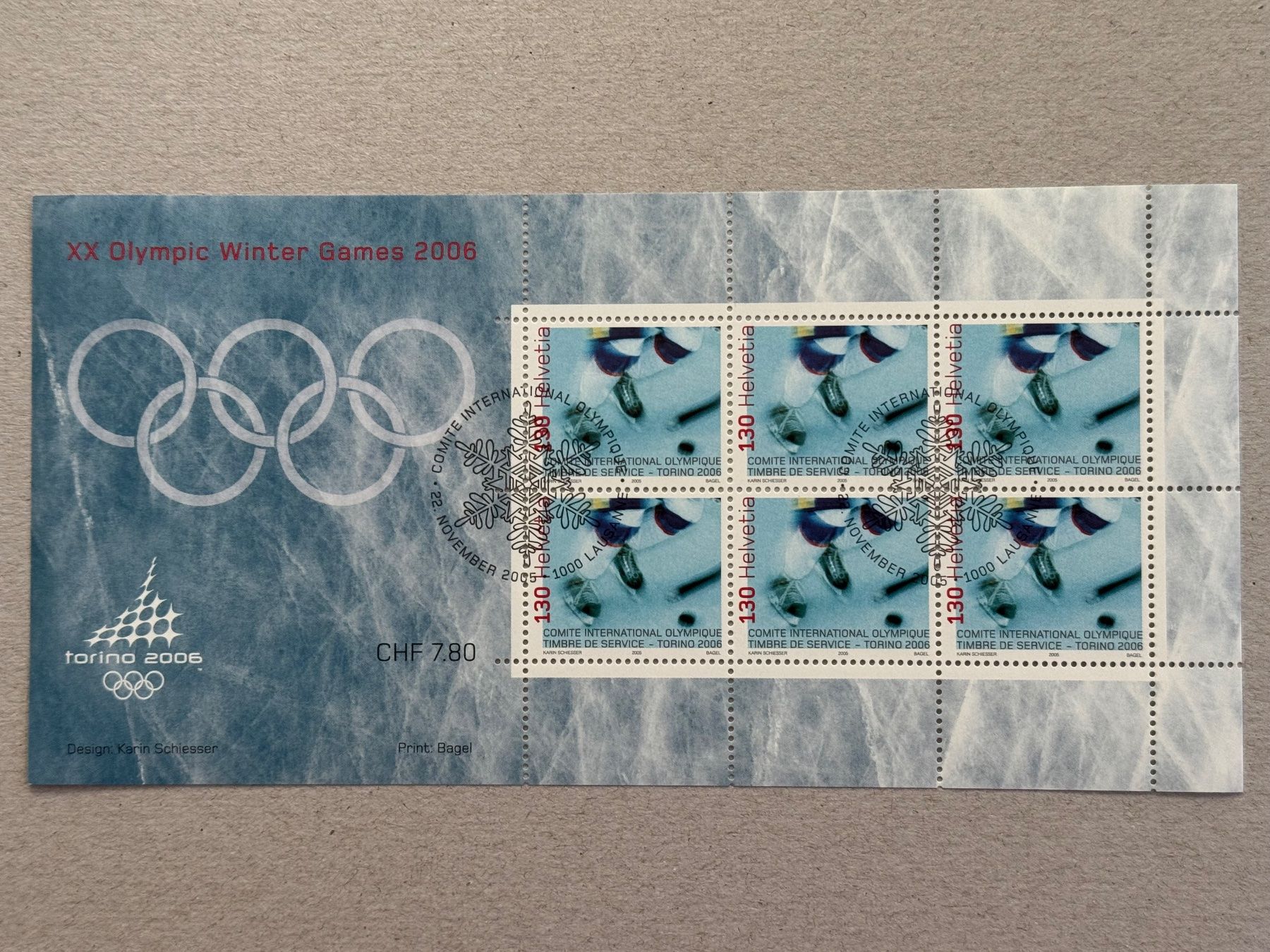 Tutti i francobolli: Bogen Olympic Winter Games 2006, Rp. 130 – Usato da Romanshorn venduto da luxcollect