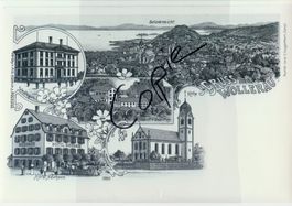Wollerau, Hotel Neuhaus, Fabr. Frey  (Lithoansicht Form. A4)