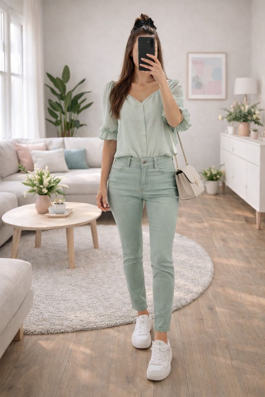 Pantaloni: Damen Hose Mintgrün Gr. XS – Nuovo (secondo la descrizione) da Fully venduto da VaneaSelection 1