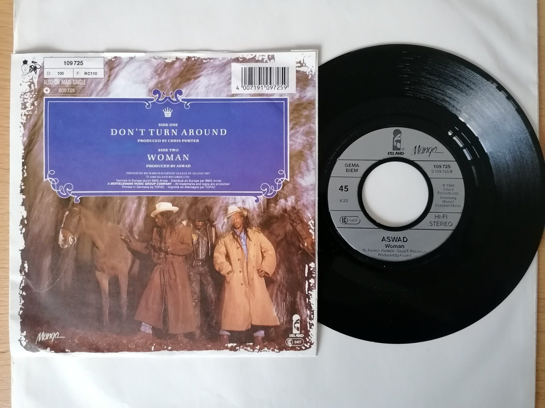 Dischi in vinile: Aswad - Don't Turn Around – Usato da Beinwil am See venduto da Funkthesizer 1