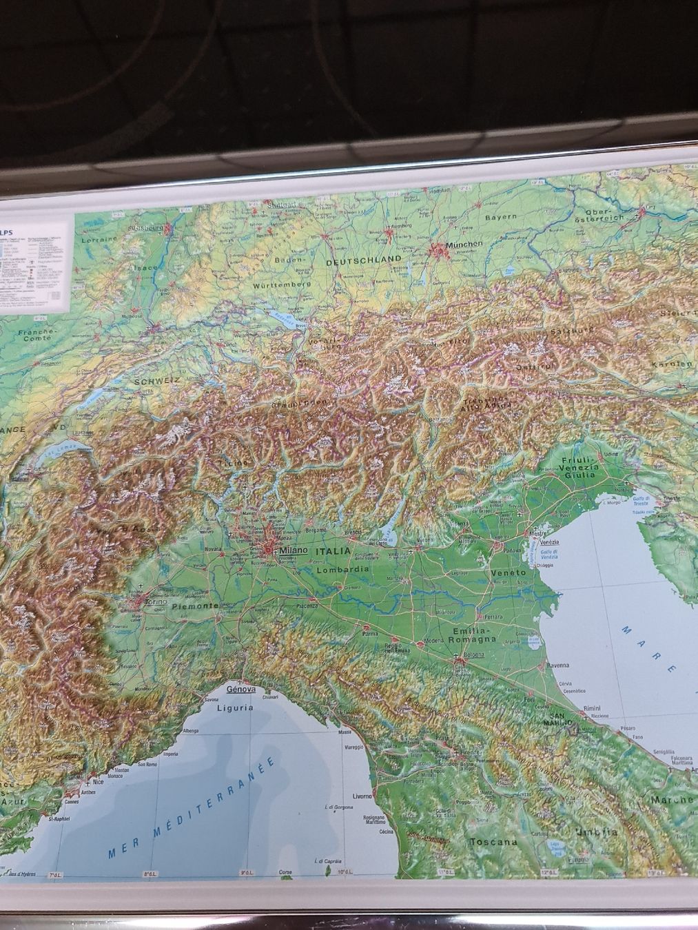 Cartes géographiques & atlas: 3D Reliefkarte Alpen – D'occasion à Thun par erh_fs86 3
