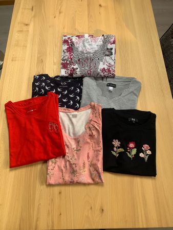 5 Damen Shirt u. 1 Nachthemd Gr.44