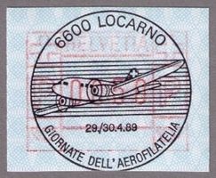ATM 7x_Sonder-VO 6600 Locarno__Aerophilatelie 29./30.4.89 !