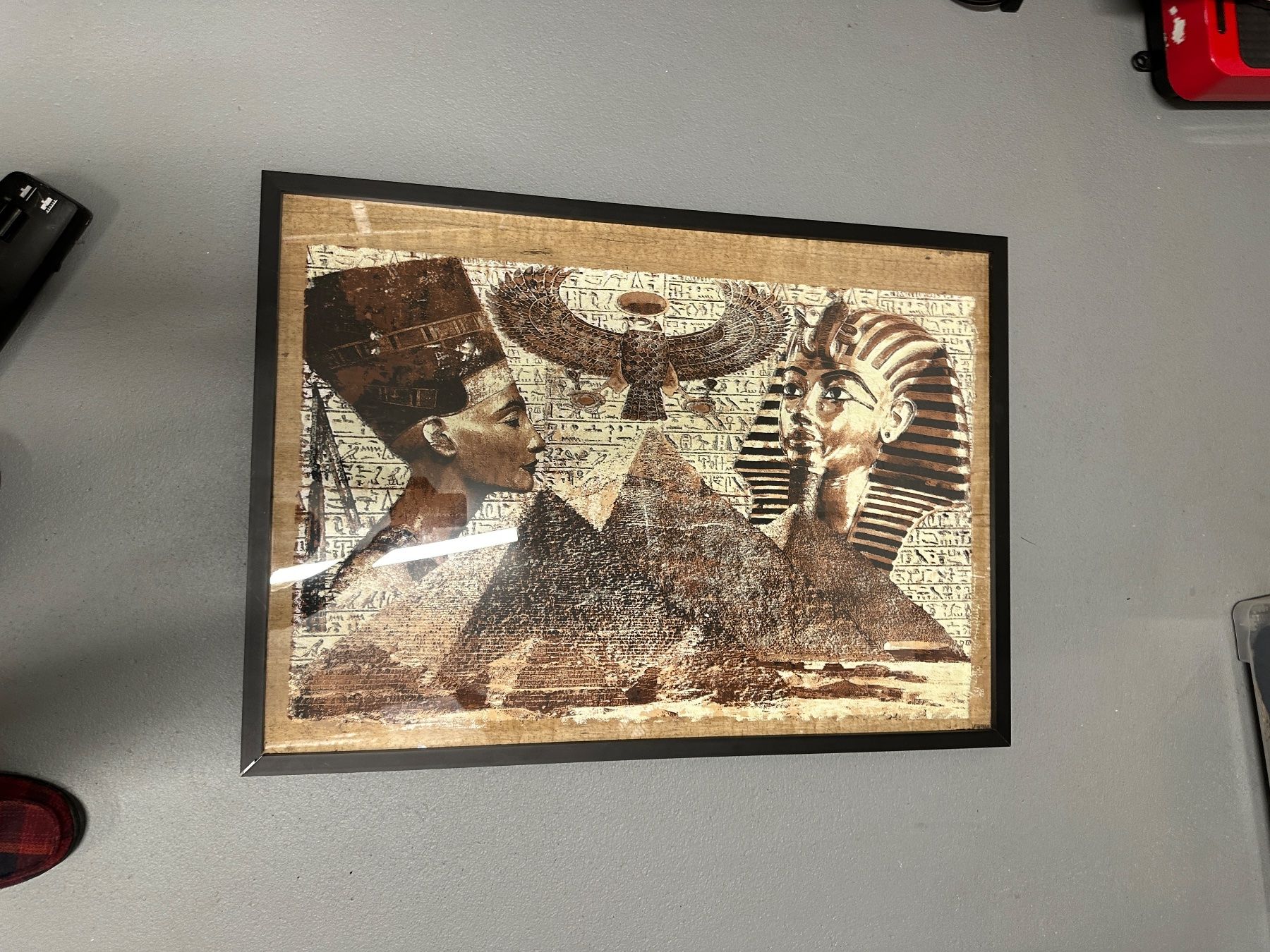 Foto & Immagini: Pharao Leuchtbild mit Rahmen – Usato da Perlen venduto da H.Spa 1