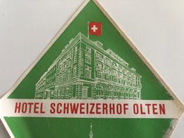 Original HOTEL Koffer-Etikette SCHWEIZERHOF 1935 !