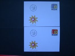 2002 FDC auf Karten Nr. 1069 + 1070 mit ET - Vollstempel