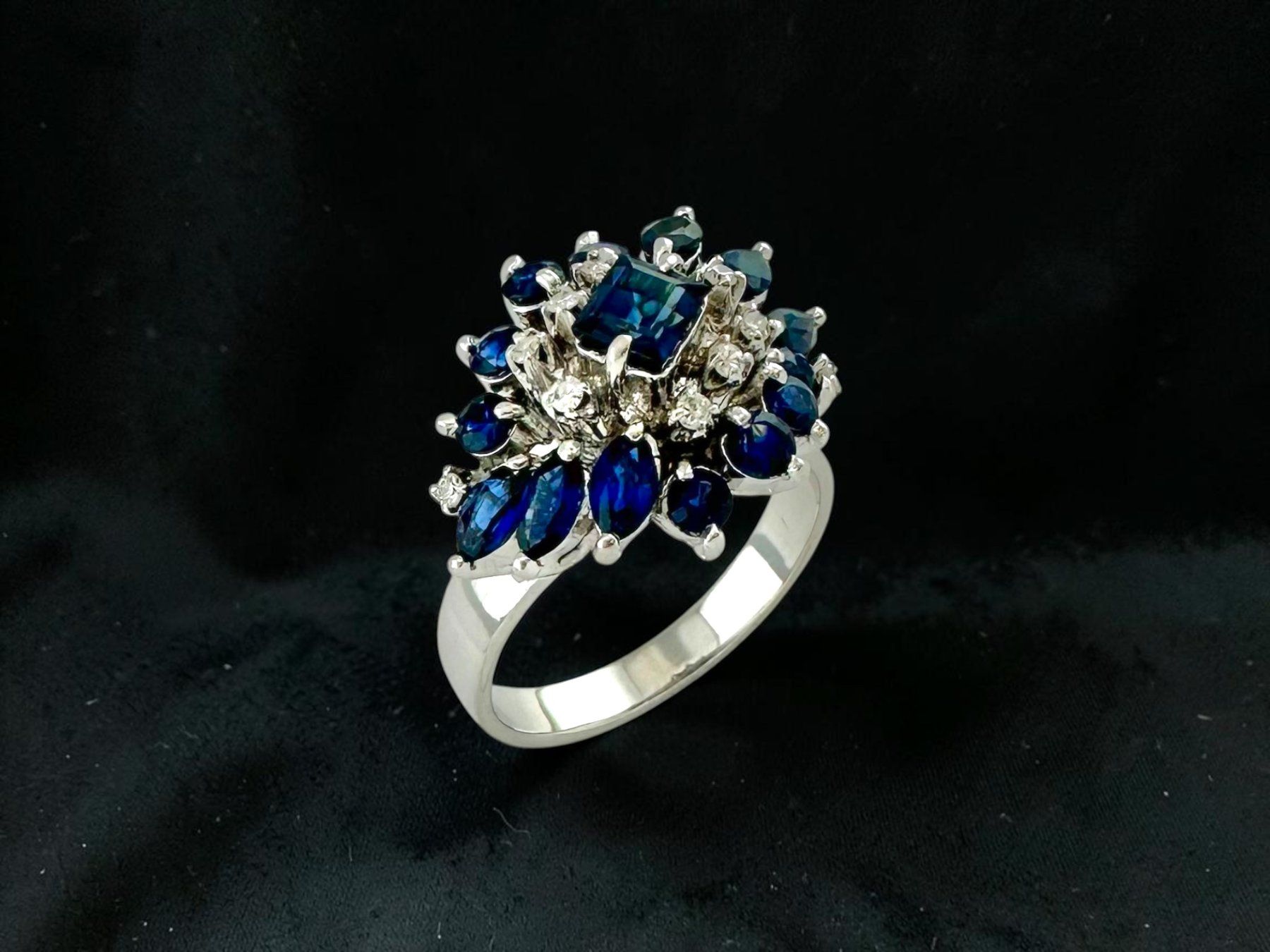 Anelli: FRISCHKNECHT, St.Gallen, Saphir - Diamant - Ring – Usato da Zuzwil SG venduto da artimmo 4