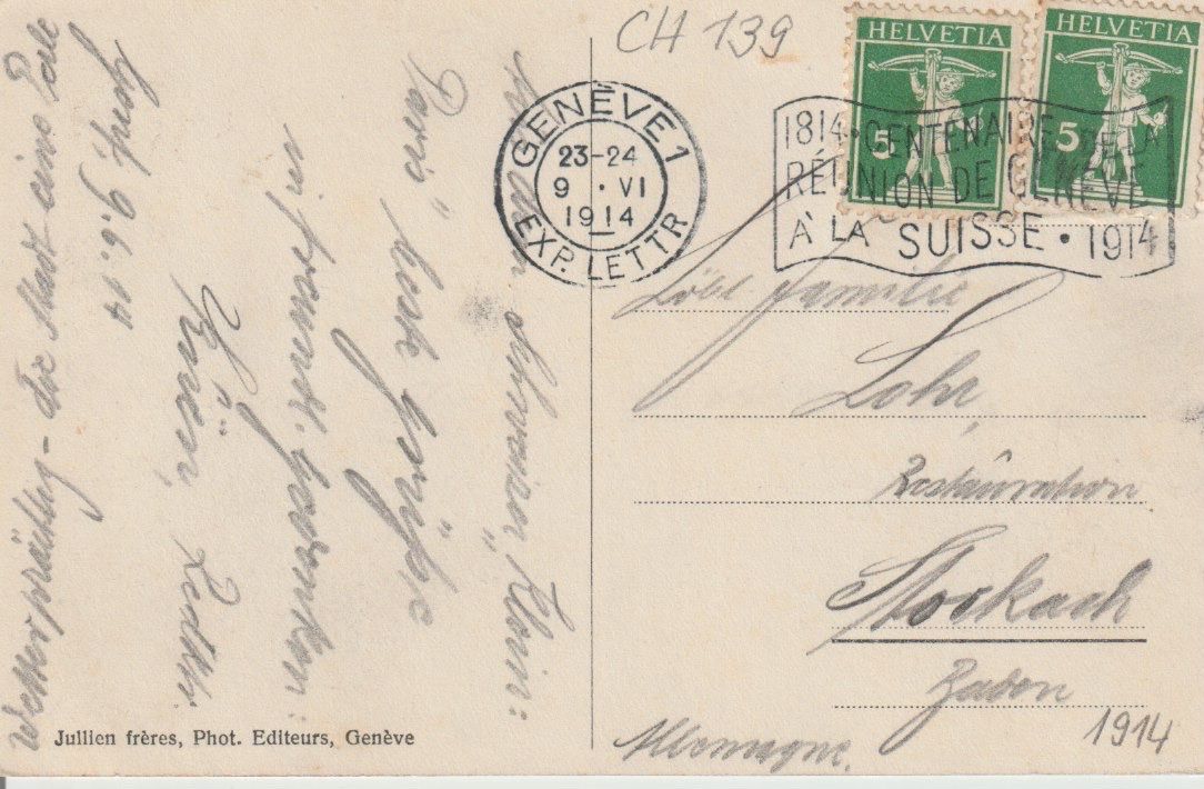 Cartoline postali: CH 139 Genève, la nuit, 1914 – Nuovo (secondo la descrizione) da Freienbach venduto da Bhaltis 1