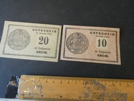 Oesterreich, Grein   - Notgeldscheine