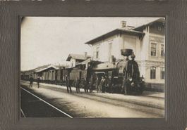 Dampf - Lokomotive, Eisenbahn, Budweis, uralte Fotografie