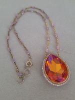 SILBER COLLIER traumhaftes antikes Kristall.Collier
