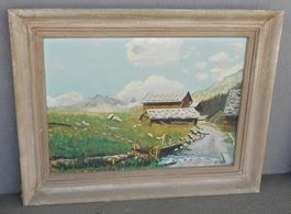 Kunst Ölgemälde Landschaftsbild in Öl signiert