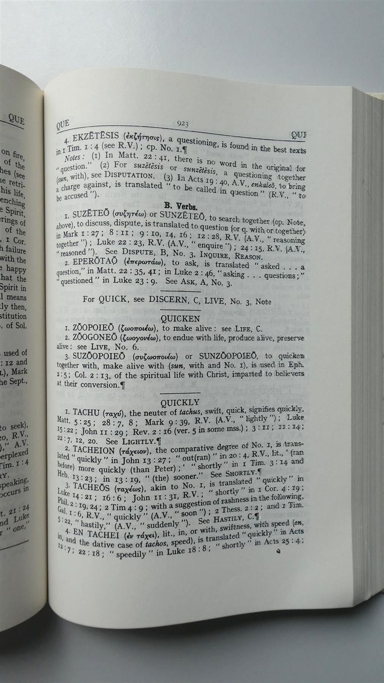 Libri: Vine Dictionary Wörterbuch Neues Testament – Usato da Frauenfeld venduto da Astra13 4