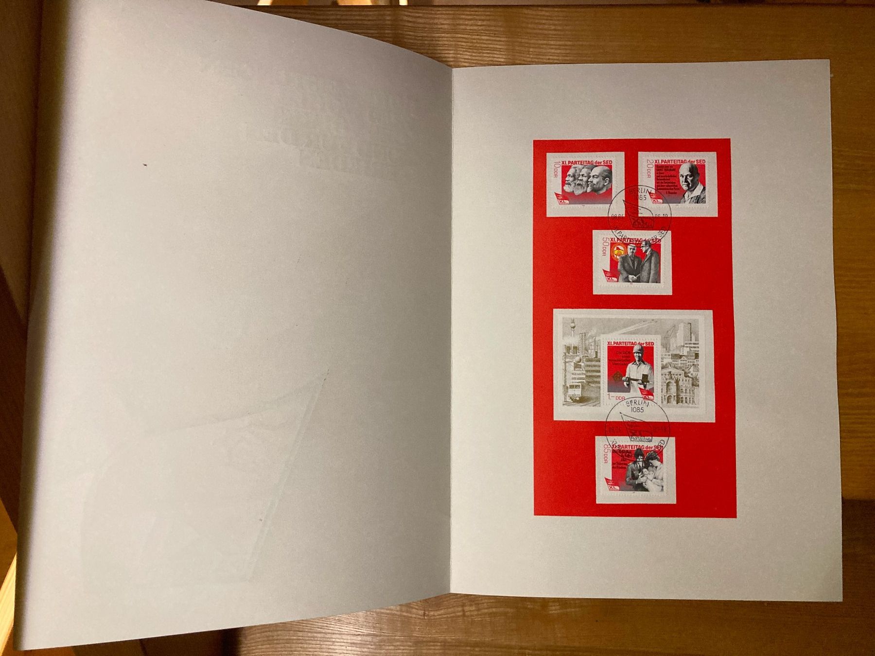 Alle Briefmarken: Briefmarken DDR, 11. Parteitag der SED – Neu und originalverpackt aus Lütisburg von wiesenpippau