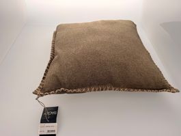 Kissen braun mit Schnurrand neu mit Etikett
