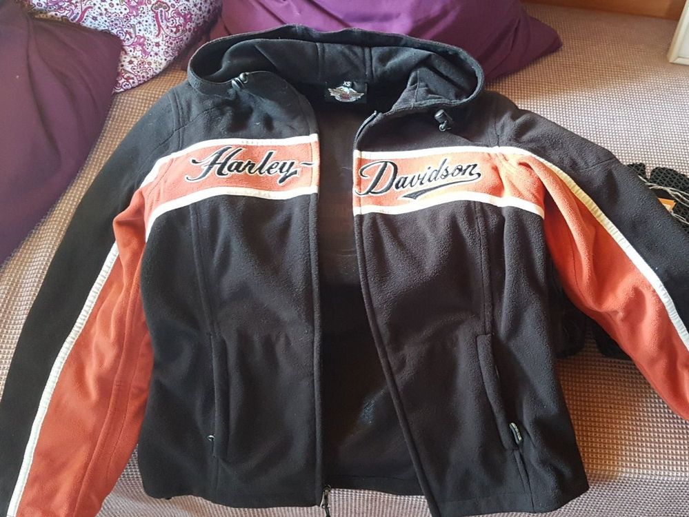 Motorradjacke mit Kapuze Fleece Harley Davidson Damen Kaufen auf Ricardo