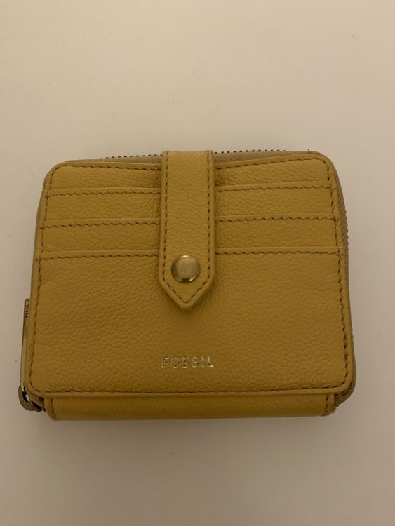 Portefeuille FOSSIL Cuir Vintage Fuschia - Porte-monnaie Pochette Pour Femme - Occasion Bon état